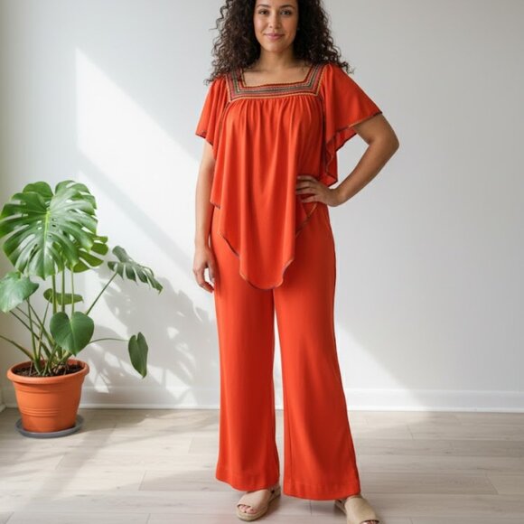 JODY OF CALIFORNIA 70s Capelet Jumpsuit - Picture 1 of 7